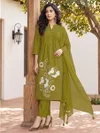Sargam By Ossm Mal Chanderi Kurti With Bottom Dupatta